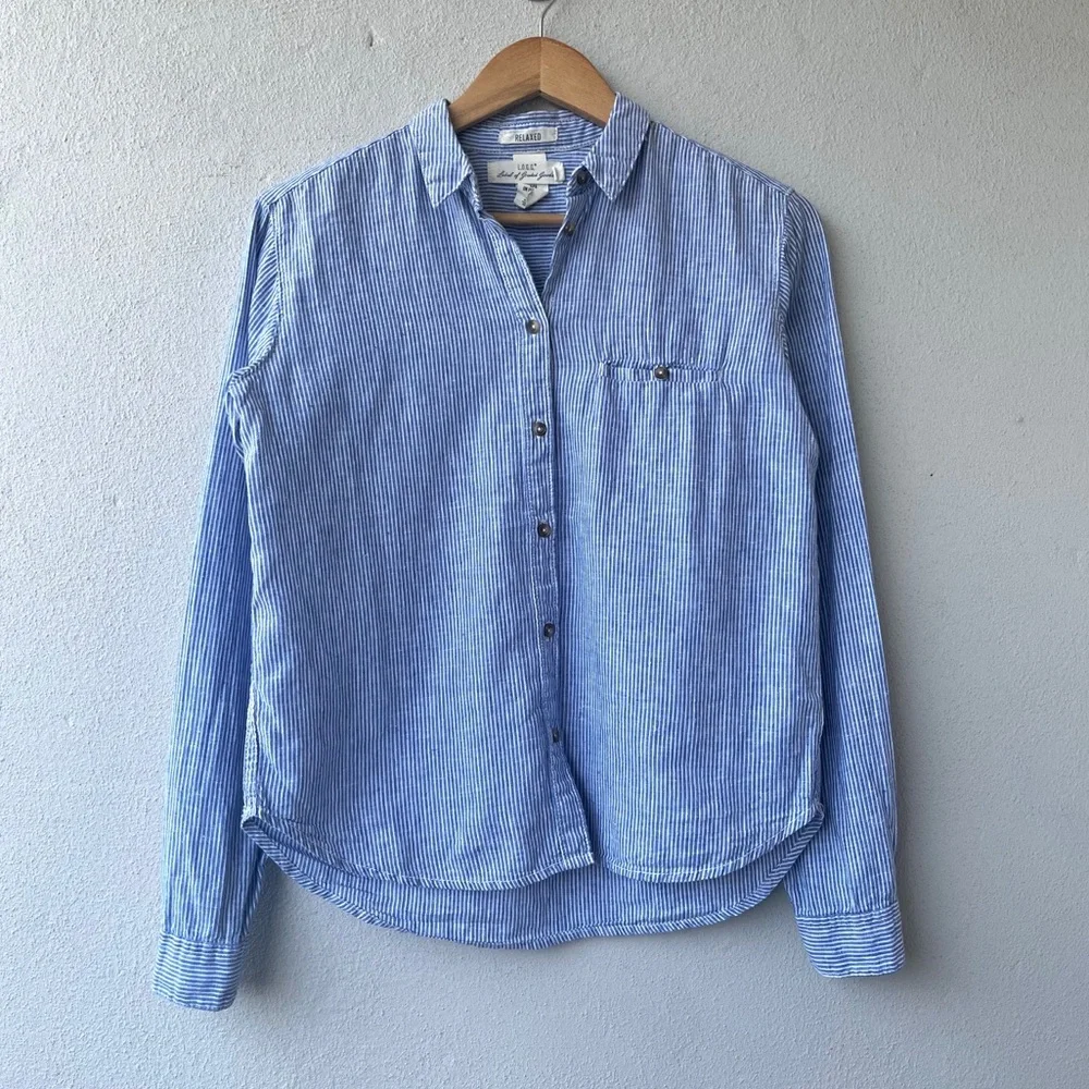 H&M | Striped Linen Blend Shirt - Picture 2 of 16